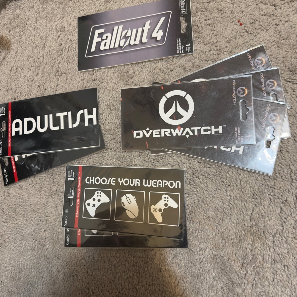 SandyLion Gaming Decal Lot Overwatch‎ Fallout 4 Adultish Choose Your Weapon 11pc